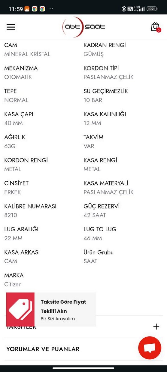 Citizen Otomatik 8210 calibre erkek saati - Görsel 3