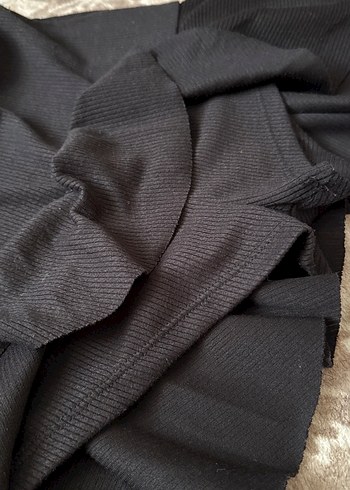 Siyah Piliseli Midi Hamile Eteği - Görsel 4