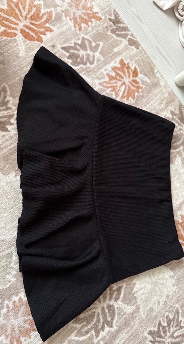 Siyah Piliseli Midi Hamile Eteği - Görsel 2