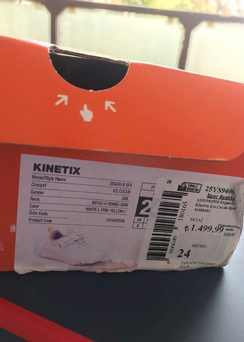 Kinetix Kız Çocuk Renkli Velcro Spor Ayakkabı - Görsel 2