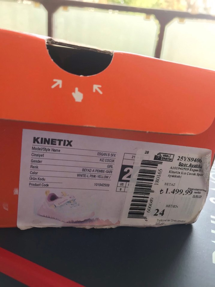 Kinetix Kız Çocuk Renkli Velcro Spor Ayakkabı - Görsel 2