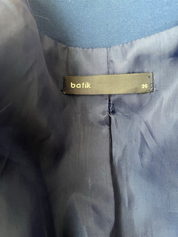 Düğmeli Lacivert Kadın Blazer Ceket - Görsel 2