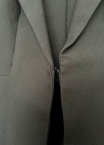 Siyah Kadın Düğmeli Ofis Blazeri - Görsel 3