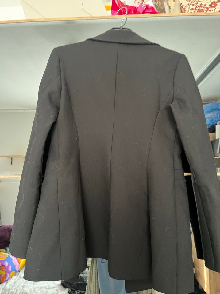 Siyah Kadın Düğmeli Ofis Blazeri - Görsel 2