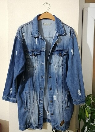 Beyaz Butik Kot ceket