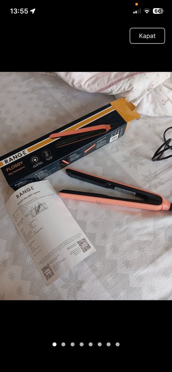 Pembe Pastel Saç Düzleştirici - Görsel 2