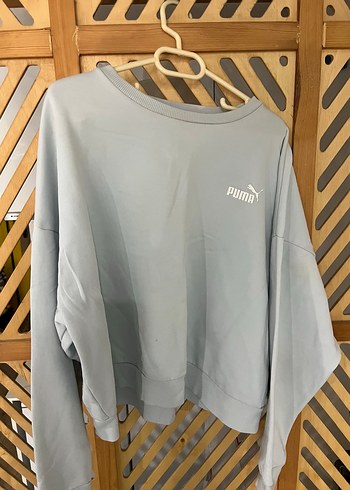 Puma Acik Gri Oversize Sweatshirt Orijinal