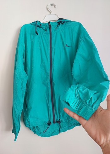 Nike Turkuaz Kapüşonlu Yağmurluk - Görsel 2