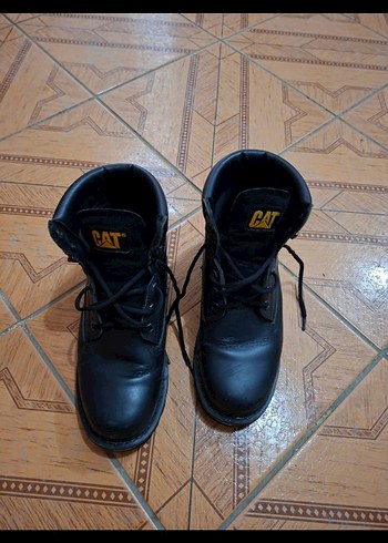 Siyah Deri Stiletto Topuklu CAT Bot - Görsel 2