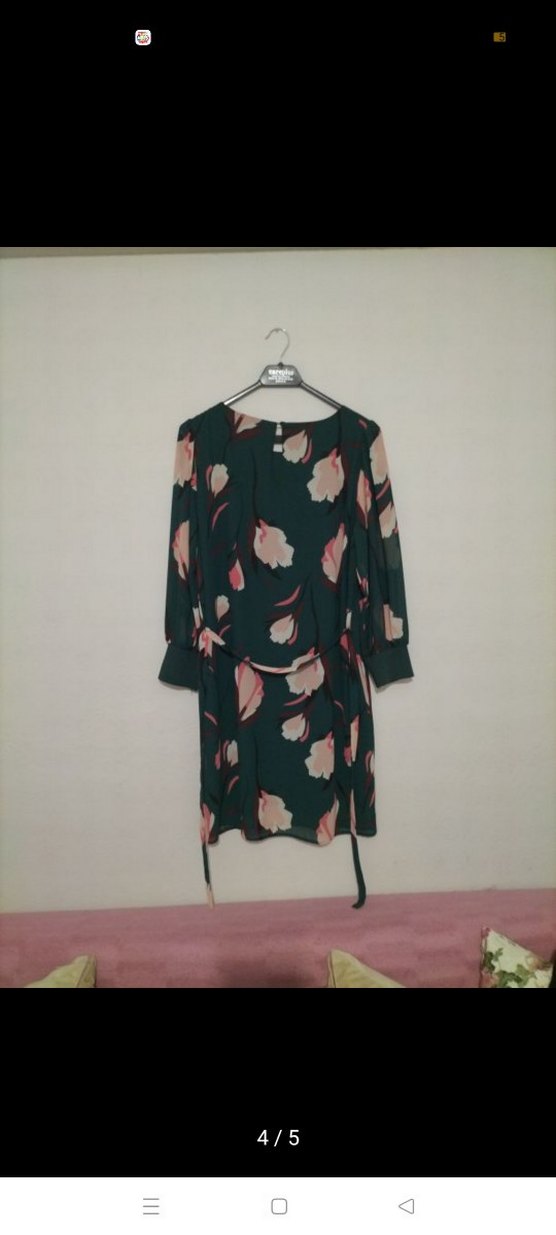 Kadın Çok Renkli Uzun Salaş Elbise - Görsel 4