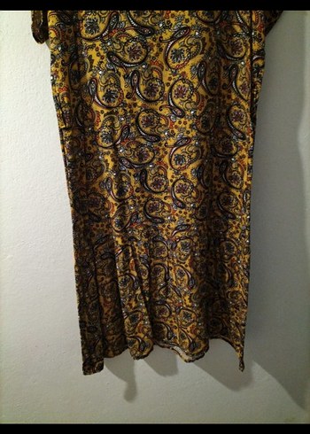 Desenli Uzun elbise - Görsel 2