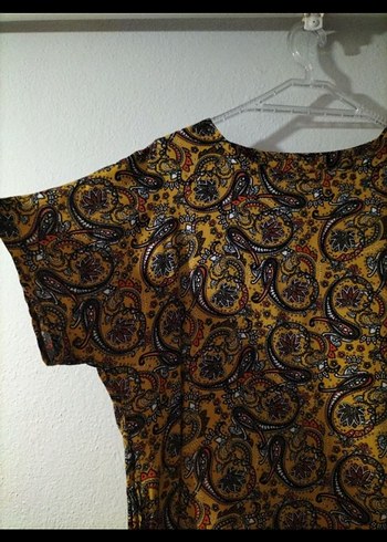 Desenli Uzun elbise - Görsel 3