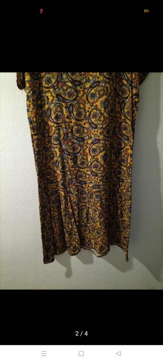 Desenli Uzun elbise - Görsel 2