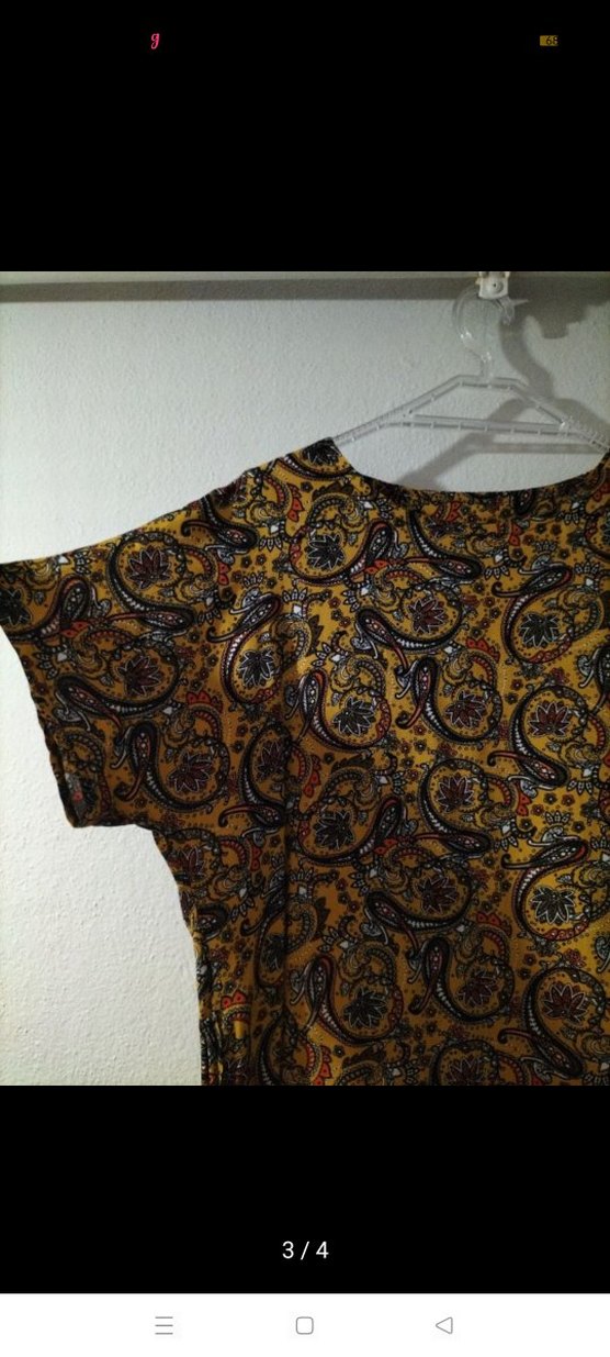 Desenli Uzun elbise - Görsel 3