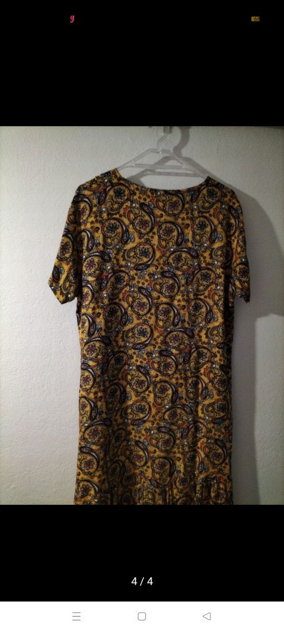 Desenli Uzun elbise - Görsel 4