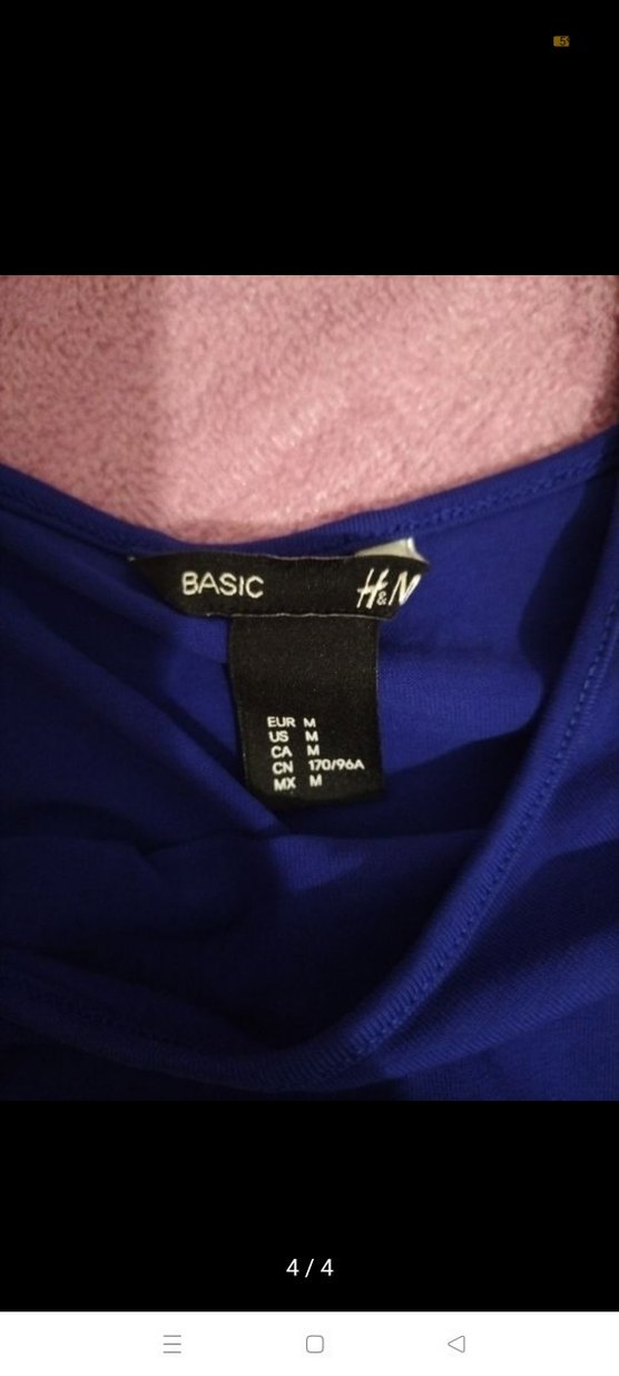 H&M Lacivert V Yakalı Kadın bluz - Görsel 4