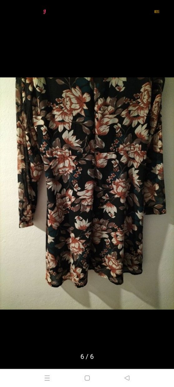 Uzun Kollu Çiçekli elbise - Görsel 3