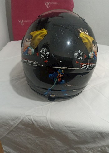 Tokalı Siyah Baskılı Biker Motosiklet Kaskı - Görsel 2