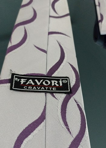 Mor Dalga Desenli Erkek Kravat - Görsel 3