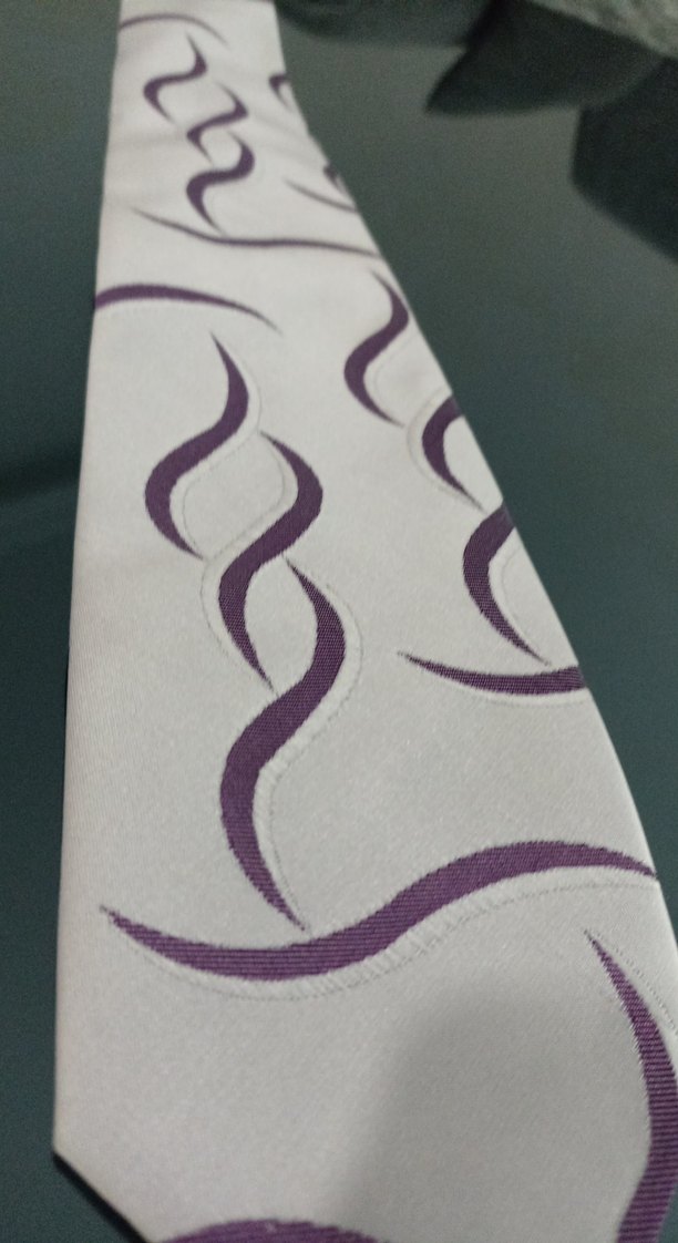 Mor Dalga Desenli Erkek Kravat - Görsel 2