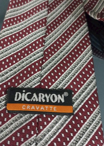 Klasik Kırmızı Gri Desenli Erkek Kravat - Görsel 2