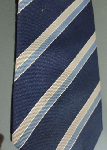 Mavi ve Gri Çizgili Erkek Kravat - Görsel 2