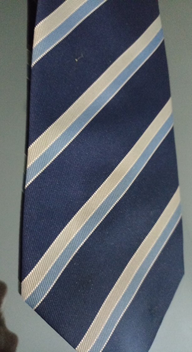 Mavi ve Gri Çizgili Erkek Kravat - Görsel 2