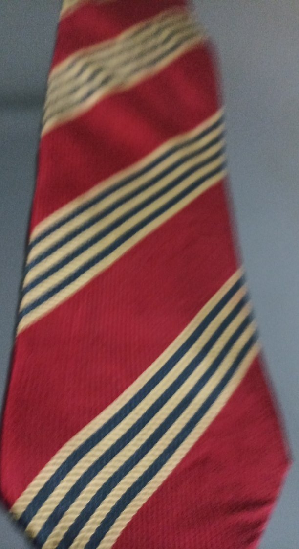 Koyu Kırmızı Çizgili Erkek Kravat - Görsel 2