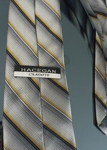 Gri Çizgili Erkek Kravat - Görsel 3