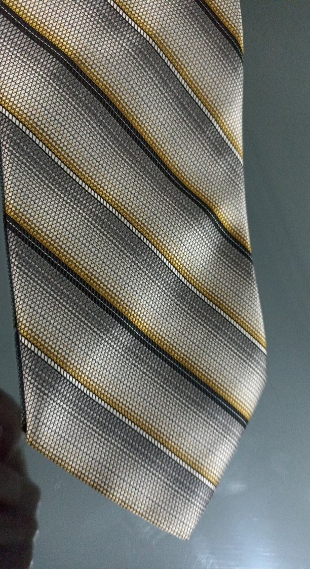 Gri Çizgili Erkek Kravat - Görsel 2