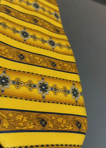 Sarı Desenli Erkek Kravat - Görsel 2