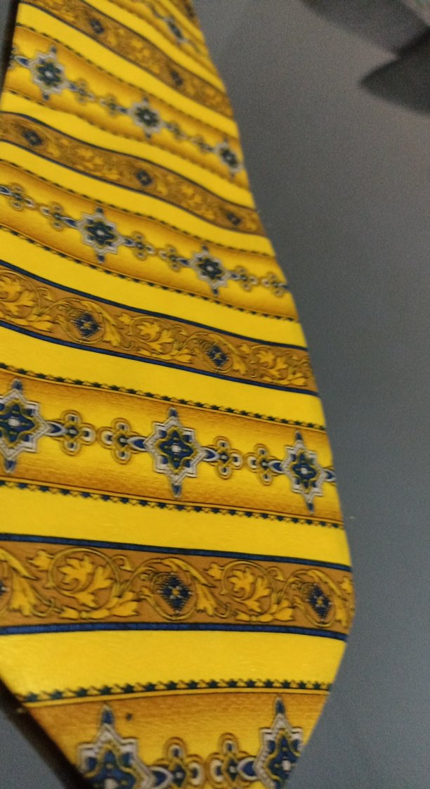 Sarı Desenli Erkek Kravat - Görsel 2