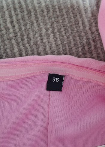 Milla Pembe Straplez crop - Görsel 2