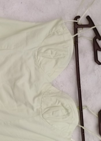Zara Beyaz Uzun Pamuklu Drapeli Etek