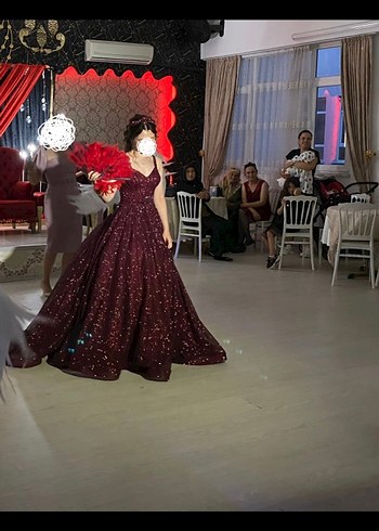 Abiye Bordo kınalık/nişanlık
