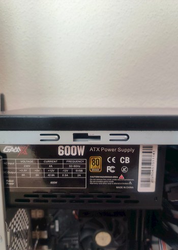 600W 80 Plus Bronze ATX Güç Kaynağı - Görsel 2