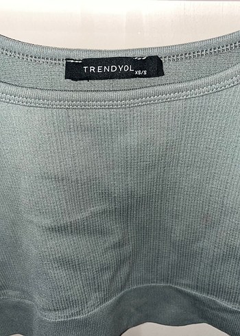 Gri Uzun Kollu Crop Top sporcu üstü - Görsel 2