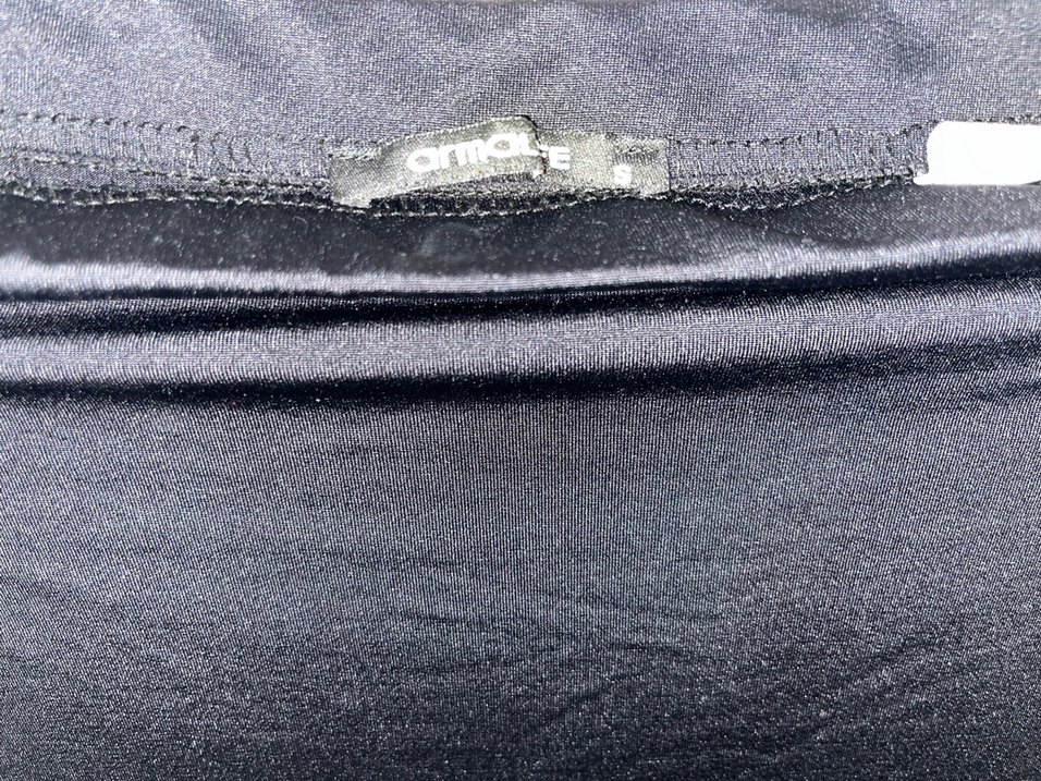 Drapeli Siyah Midi Kadın Etek yırtmaçlı - Görsel 2