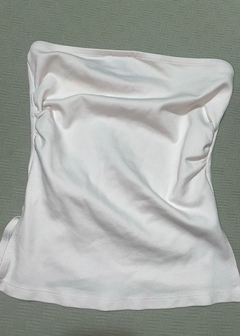 Beyaz Beden Saran crop - Görsel 2