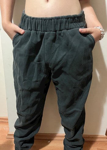 Antrasit Kadın Keten Salaş Sweatpants
