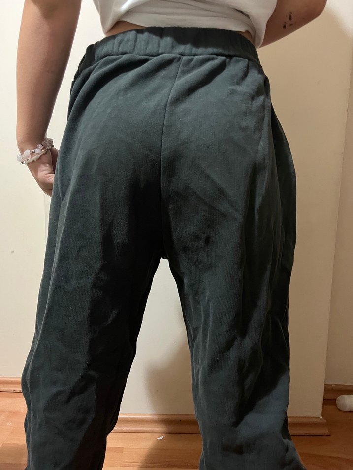 Antrasit Kadın Keten Salaş Sweatpants - Görsel 2