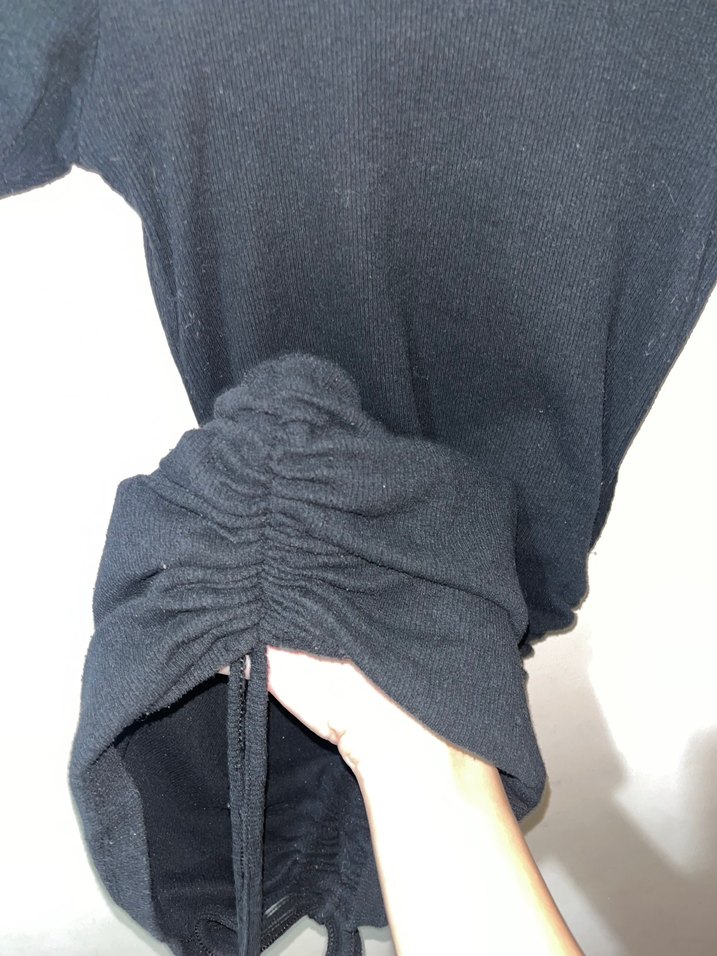 Siyah Kısa Kollu Fitted Kadın Midi Elbise - Görsel 2