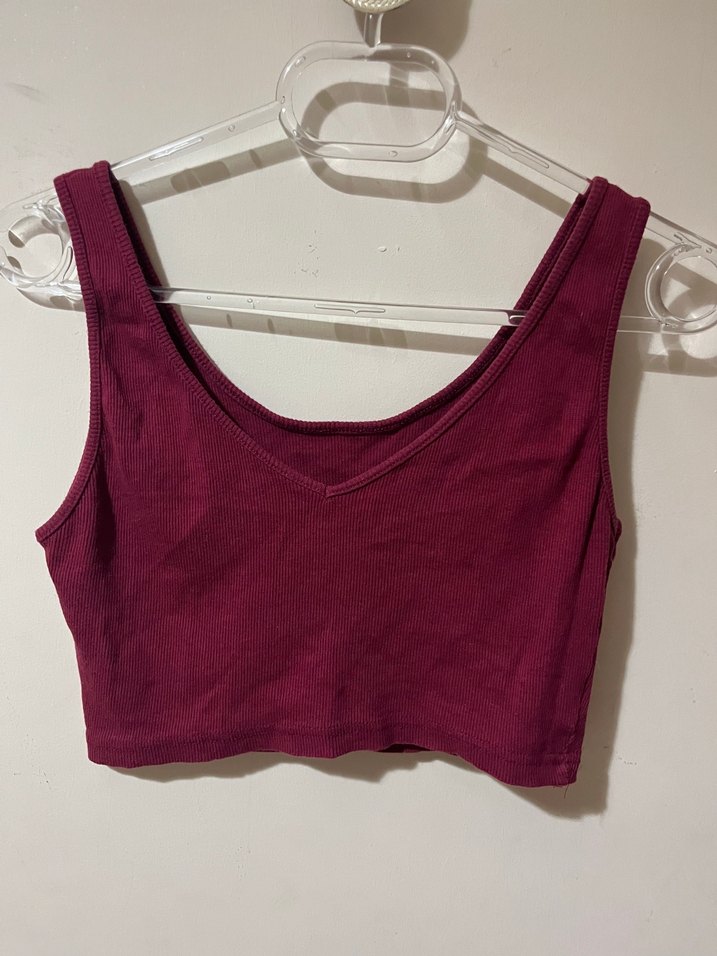 Bordo V Yaka Kadın Sporcu Atlet - Görsel 2