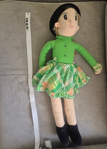 Renkli Yeşil Kumaş Bebek 75 cm - Görsel 2