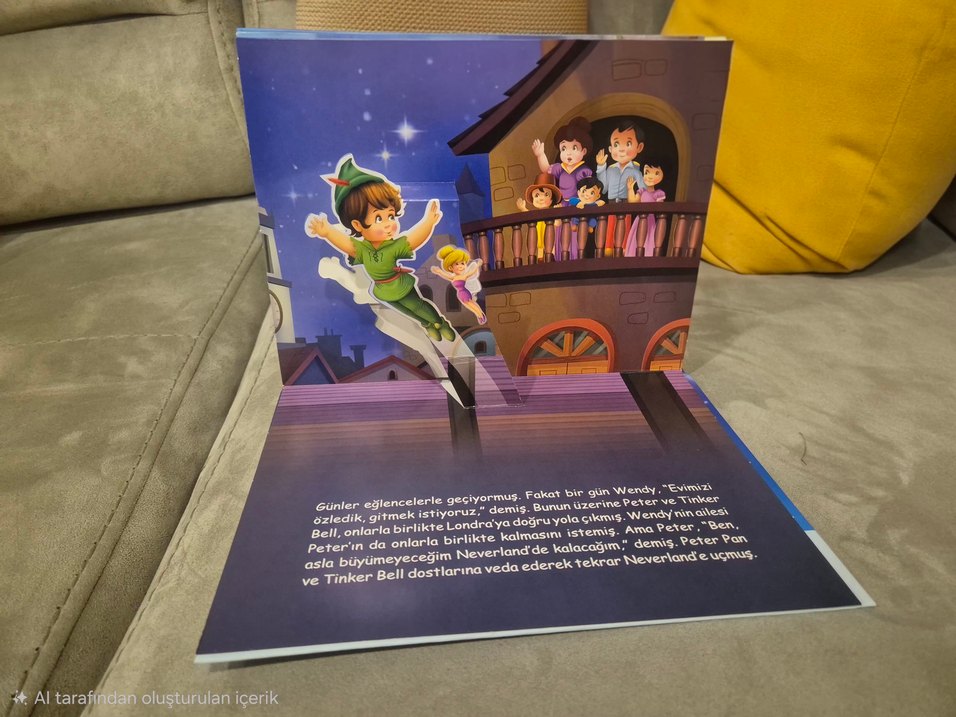 3 boyutlu Peter Pan Çocuk Kitabı - Görsel 3