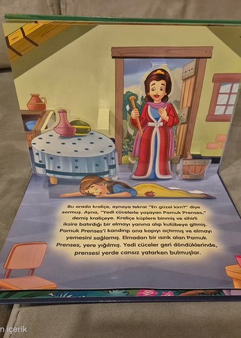 3 boyutlu Pamuk Prenses ve Yedi Cüceler Çocuk Kitabı - Görsel 4