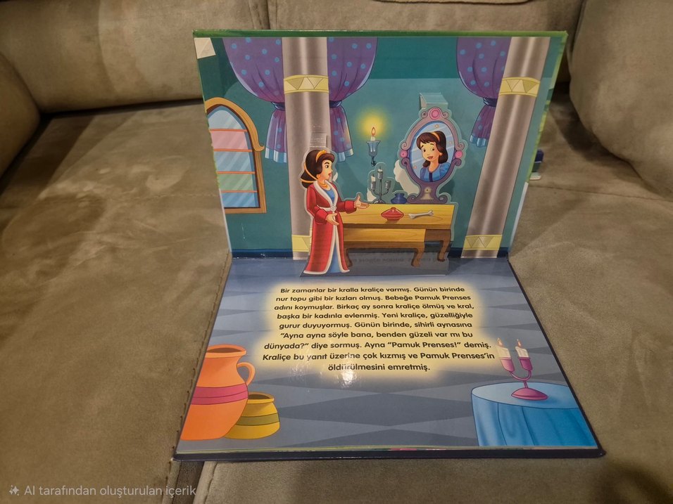 3 boyutlu Pamuk Prenses ve Yedi Cüceler Çocuk Kitabı - Görsel 3