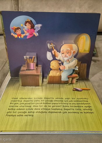 3 boyutlu Pinokyo Çocuk Kitabı - Görsel 4