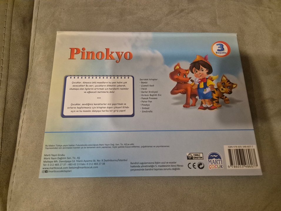 3 boyutlu Pinokyo Çocuk Kitabı - Görsel 2