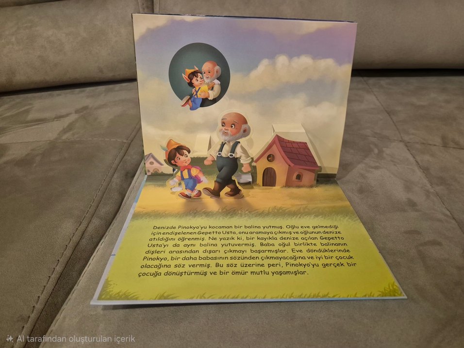 3 boyutlu Pinokyo Çocuk Kitabı - Görsel 3